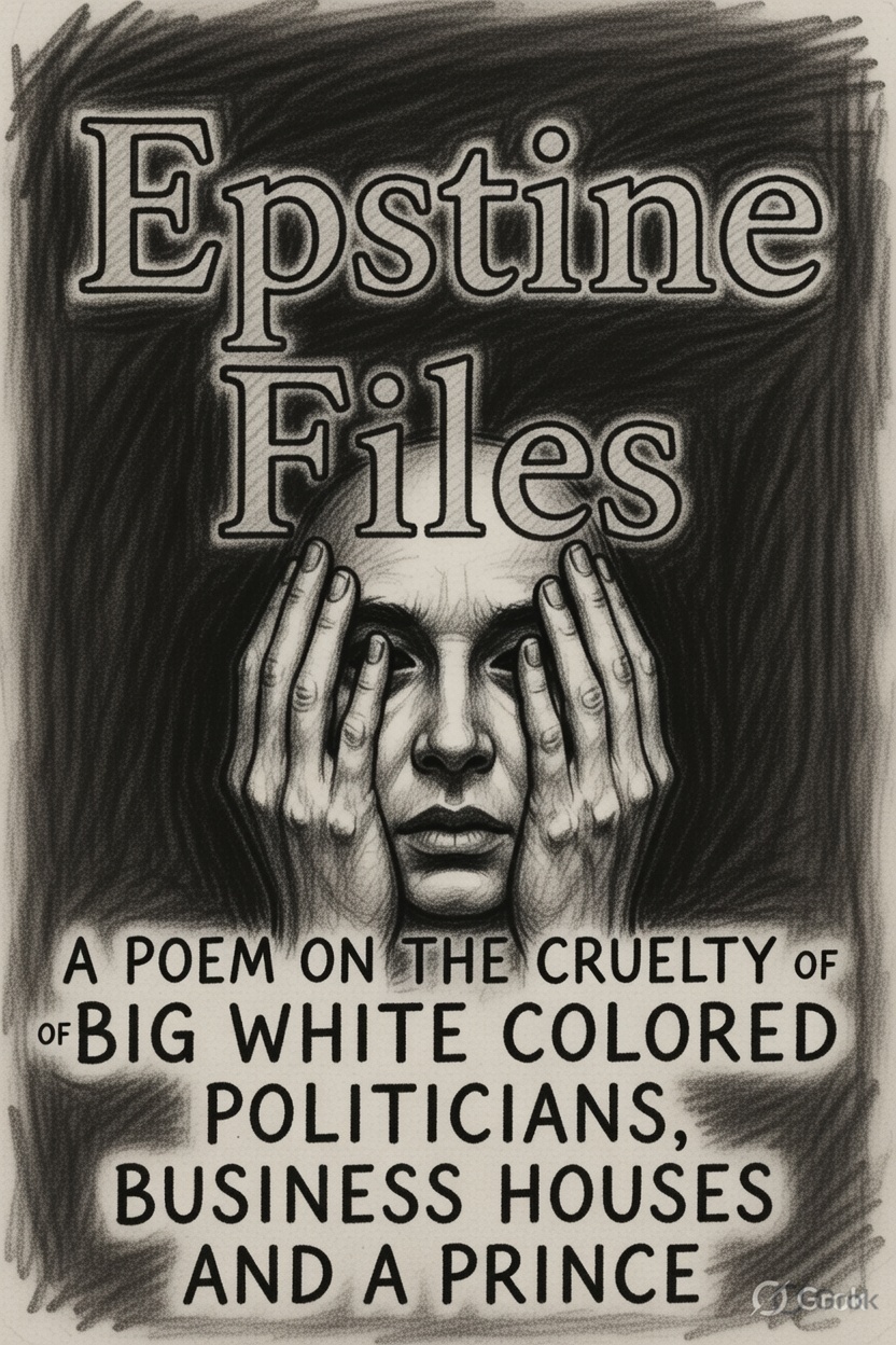 Epstein, mere conduit of the slaughter’s tide,   Where demand devours and supply provides.   In shadows of power, the butchers convene,   Feeding the frenzy, unseen and obscene.