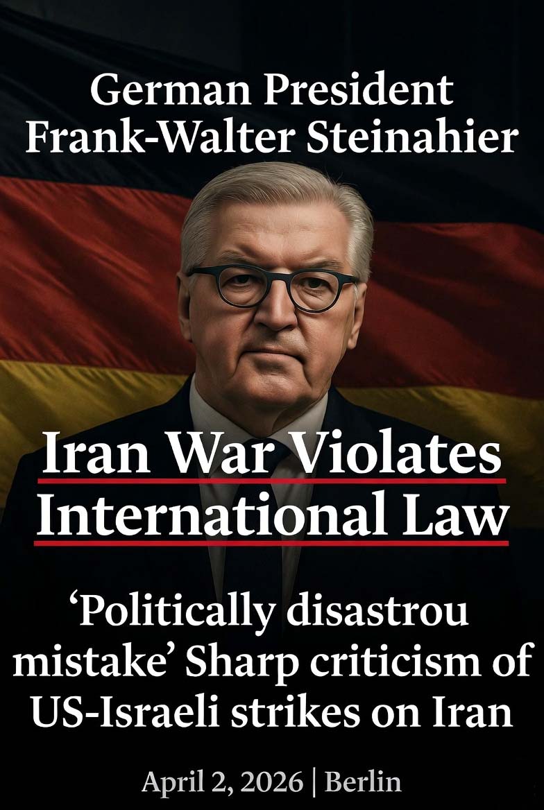 German President Steinmeier Criticizes Iran War as Illegal