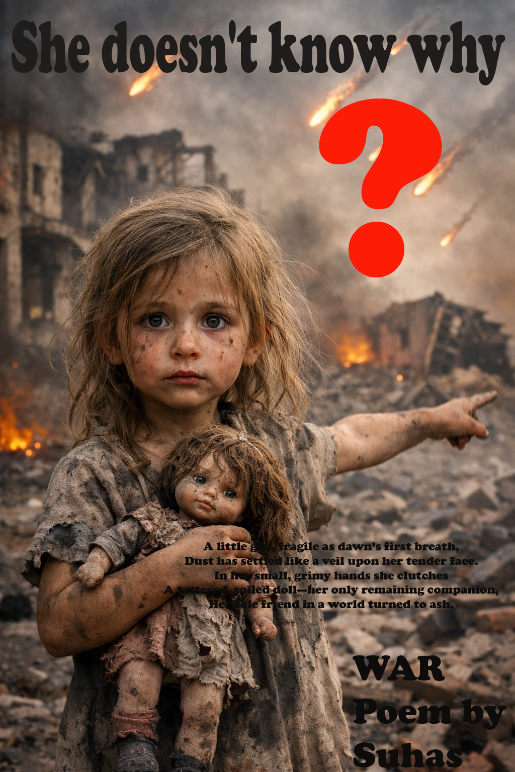 She doesn’t know why? War Poem.